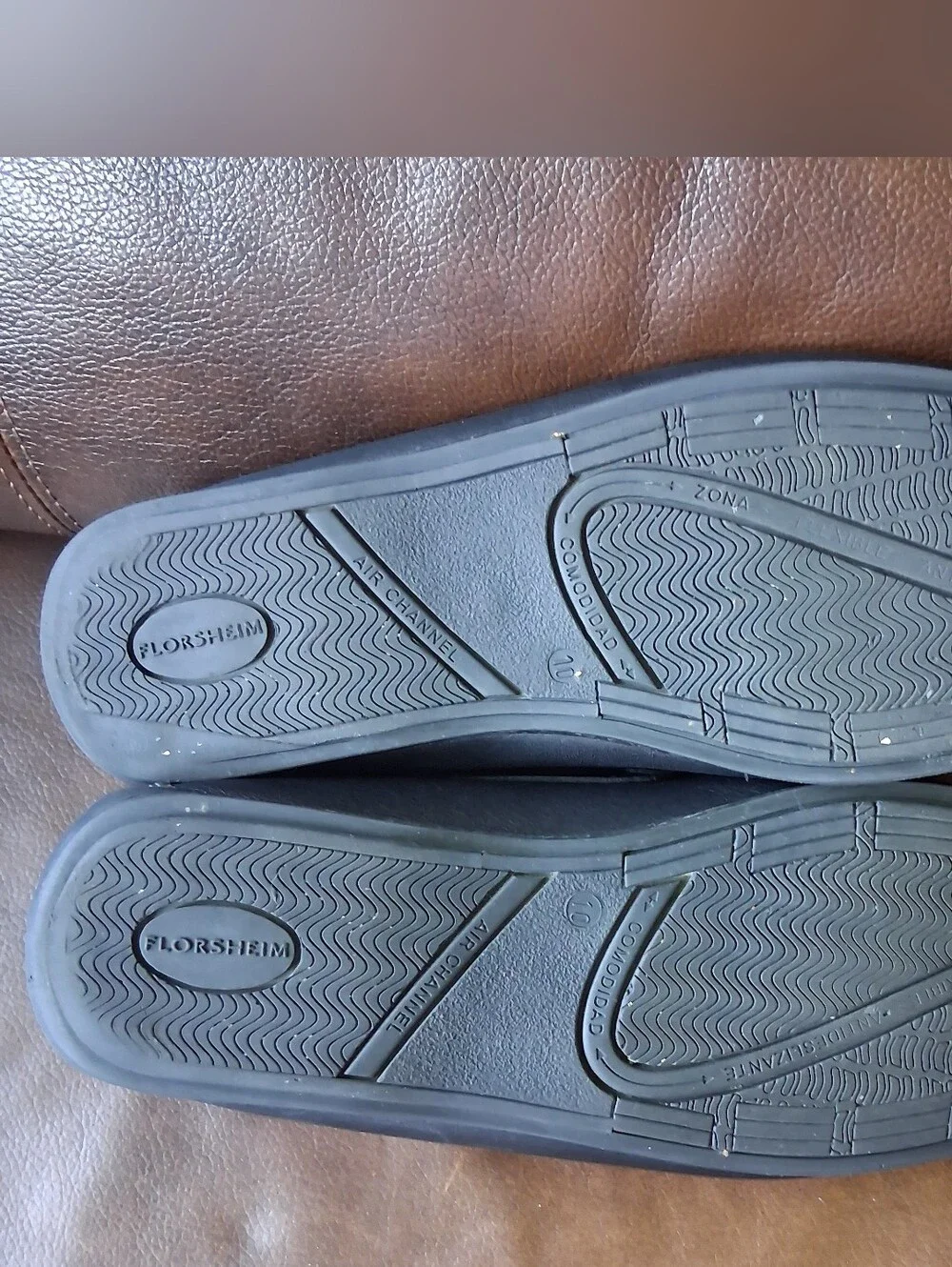 Florsheim Men's Black Leather Penny Loafers Size 10
